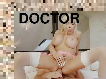 Cute blonde ts doctor big ass fucked by straight client