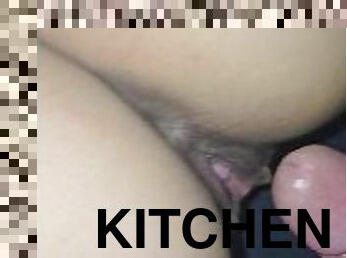 sex in the kitchen with the employee