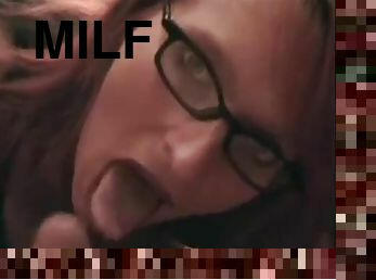 Chubby milf in glasses suck and fuck