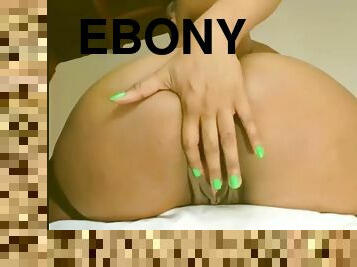 Hot ebony with delicious hairy pussy