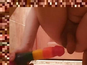 kylpy, vanha, venäläinen, amatööri, anaali, lelu, nuori-18, dildo, vanhempi, suihku