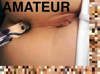 masturbation, amateur, anal, ados, jouet, serrée, solo