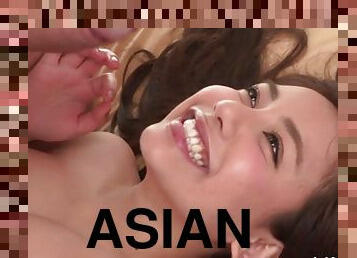 Asian teen loves the taste of cock