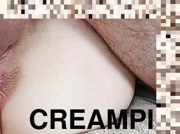 Fucked hard creampie 