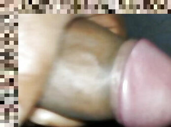 Big dick flashing handjob blowjob