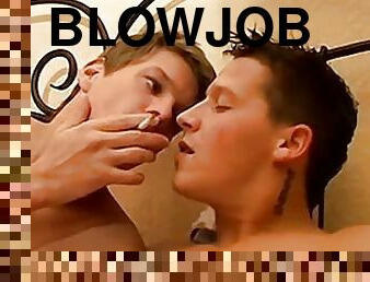 Cigar smokers PJ Adams and Michael Sipos ass breed and cum