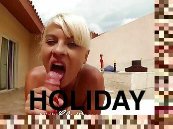 Blond holiday fuck