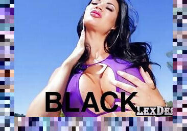 Trimmed jasmine jae auditions and rides lexingtons big black cock