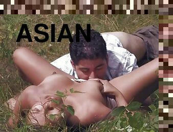 Asian slut fucked in the norwegian woods