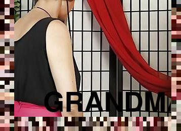 Grandma &amp; Grandpa play BDSM slave holding, hard and uncensored
