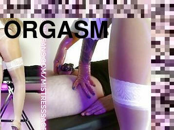 orgasm, sukkpüksid, neelamine, ori, sukad, sperma, pealtvaatamine, armuke, valge, femdom