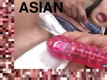 asia, berambut, orgasme, kencing, muncrat, mainan, jepang, permainan-jari, celana-dalam-wanita