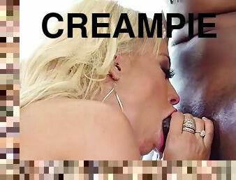 Luna star gets creampied by a black guy and spoon fed with cum