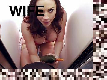 Keiran lee cooks dinner for his wife while letting chanel preston suck his dick