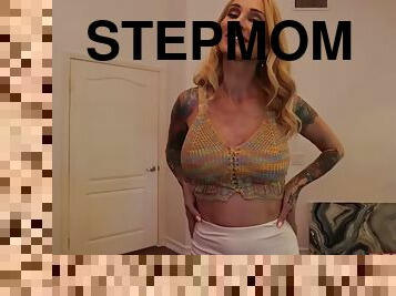 POV tattooed stepmom with fake tits gets pussy fucked by stepson
