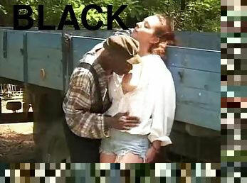 White slut loves his impressive black cock