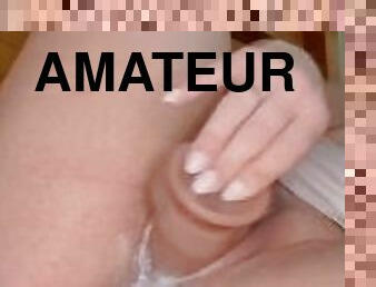 grosse, masturbation, chatte-pussy, amateur, milf, ejaculation-interne, belle-femme-ronde, blonde, gode, solo