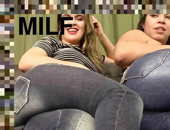 3 farting girls in jeans