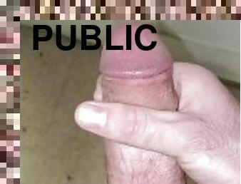 Dilf Mr hunky Public cumshot throbbing cock