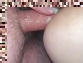 Deep anal cream pie makes me cum so good