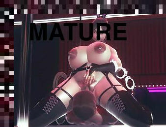 Thick Mature Bunny face sitting on a customer in her club: 3D porn Hentai