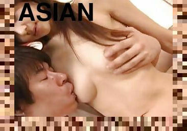 Cute Asian gets a lot of attention on her hairy pussy