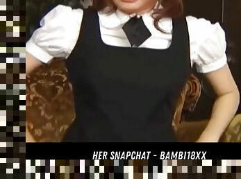 Naughty asian waitress pussy play her snapchat bambi18xx