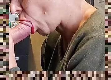 Blowjob Swallow with lipstick