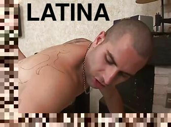 Latinos Lui and Rafael are fuck buddies, who get it every chance they get. We join them topless in a chair to get his big uncut cock sucked.