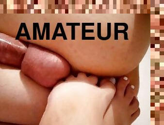 masturbation, amateur, anal, branlette, doigtage, pieds, fétiche, branlette-avec-les-pieds