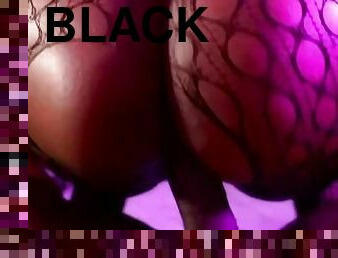 ASMR DICK RIDING BIG BLACK BOOTY FISHNETS