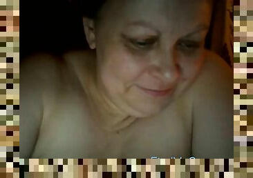 Hot Russian mature mom Maria plays on skype