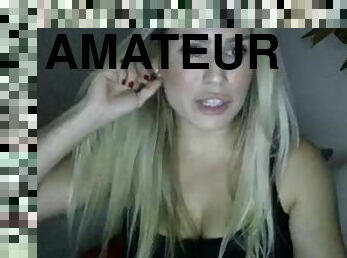 amateur, ados, jouet, blonde, webcam, solo