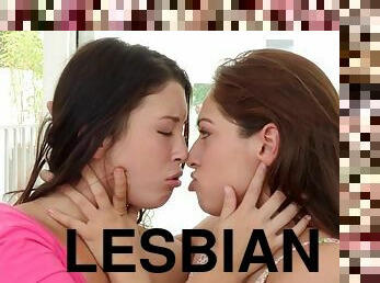 Lesbian beauty ass and pussy licked sensually