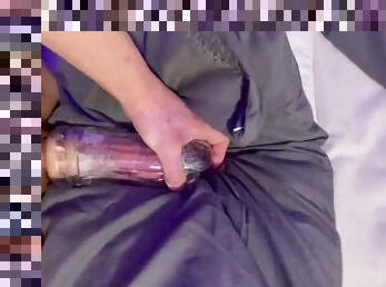 HOT TEEN LUBES AND FUCKS A FLESHLIGHT AND CUMS EVERYWHERE