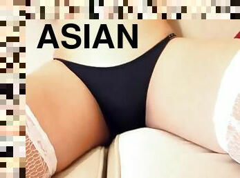 asiatisk, onani, transvestit, amatør, ladyboy, synsvinkel, undertøj, solo