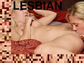 Silly lesbians turn each other on by teasing their pussies