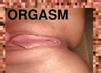 Hot pussy masturbation close up real teen orgasm