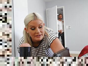 Big ass blonde mom fucked by stepson's tasty dong