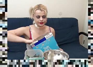 Sexy nadia eats cereal filled with sexy soldiers