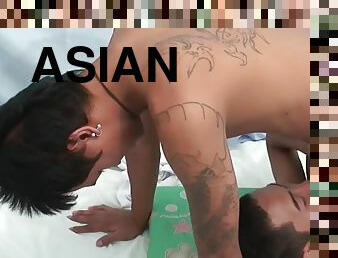 21 year old Asian piss lovers enjoy bareback sex after peeing