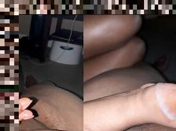 grosse, chatte-pussy, amateur, ejaculation-sur-le-corps, ébène, énorme-bite, milf, branlette, massage, black