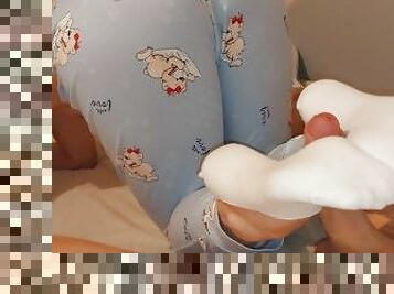 teen girlfriend gives white ped socks sockjob and footjob