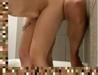 Tatted Redhead Fucked In Shower