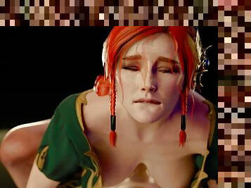 TRY NOT TO CUM FROM THE INTENSE FUCKING WITH TRISS MERIGOLD, THE WITCHER HENTAI, RICH ASS BOUNCING (by Desire Reality)