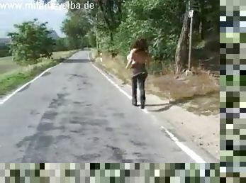 Milena velba riding motorcycle