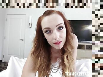 Ginger slut dazzles in plain POV on cam
