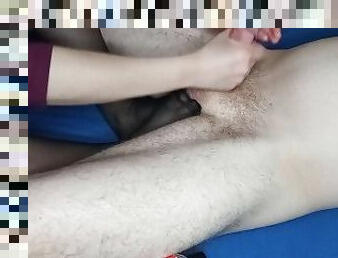 énorme, amateur, ejaculation-sur-le-corps, énorme-bite, ados, branlette, black, pieds, bas, ejaculation