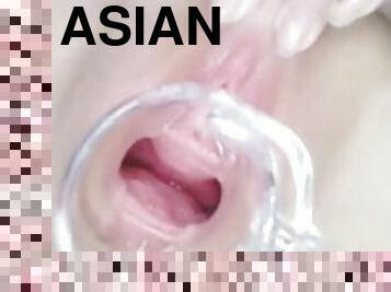 asiatique, masturbation, chatte-pussy, giclée, amateur, anime, hentai, solo, coréen