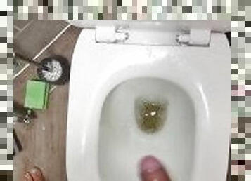 Long piss and masturbation